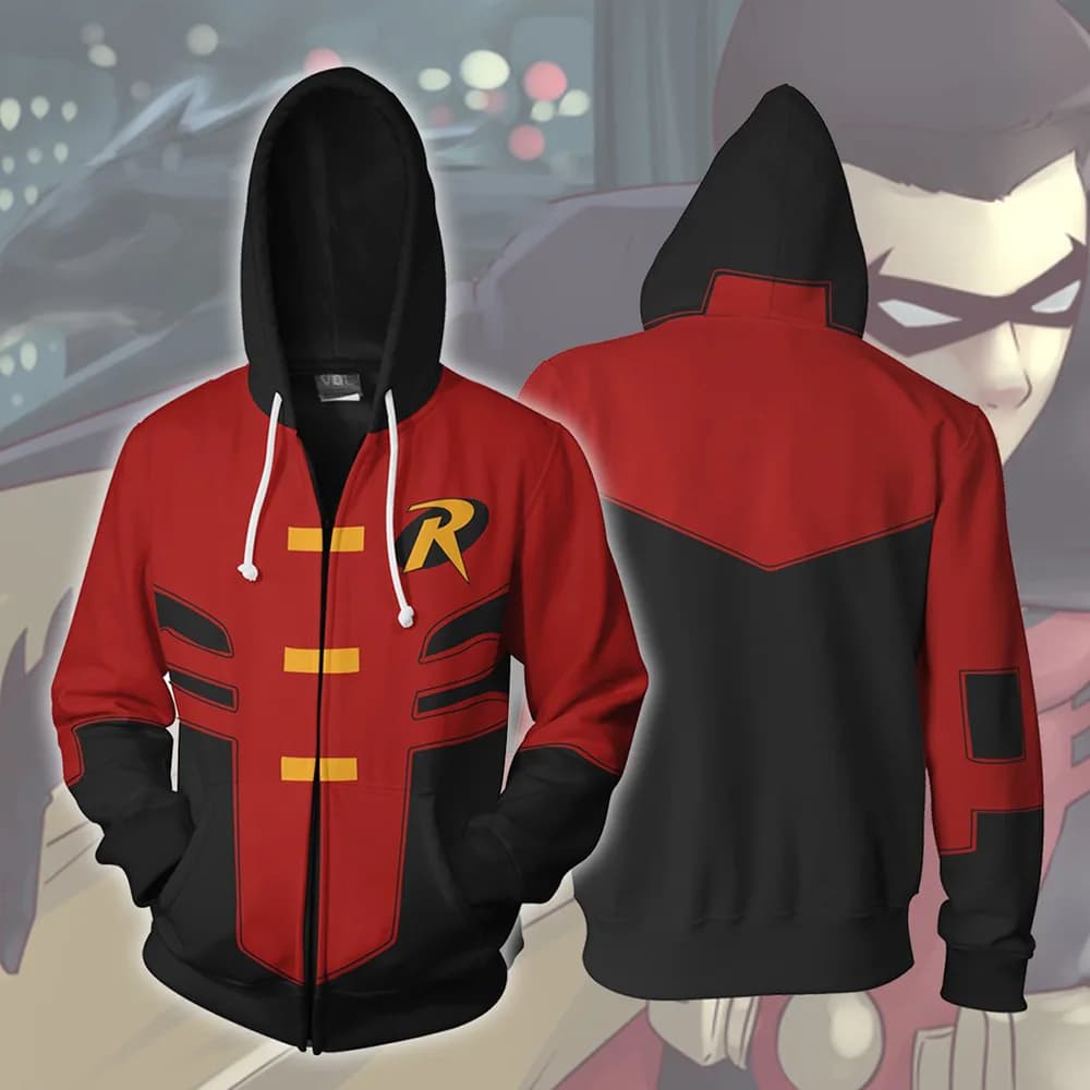 New Style Robin T. Drake 3D Printed Hoodie Cardigan Cosplay Anime Accessory