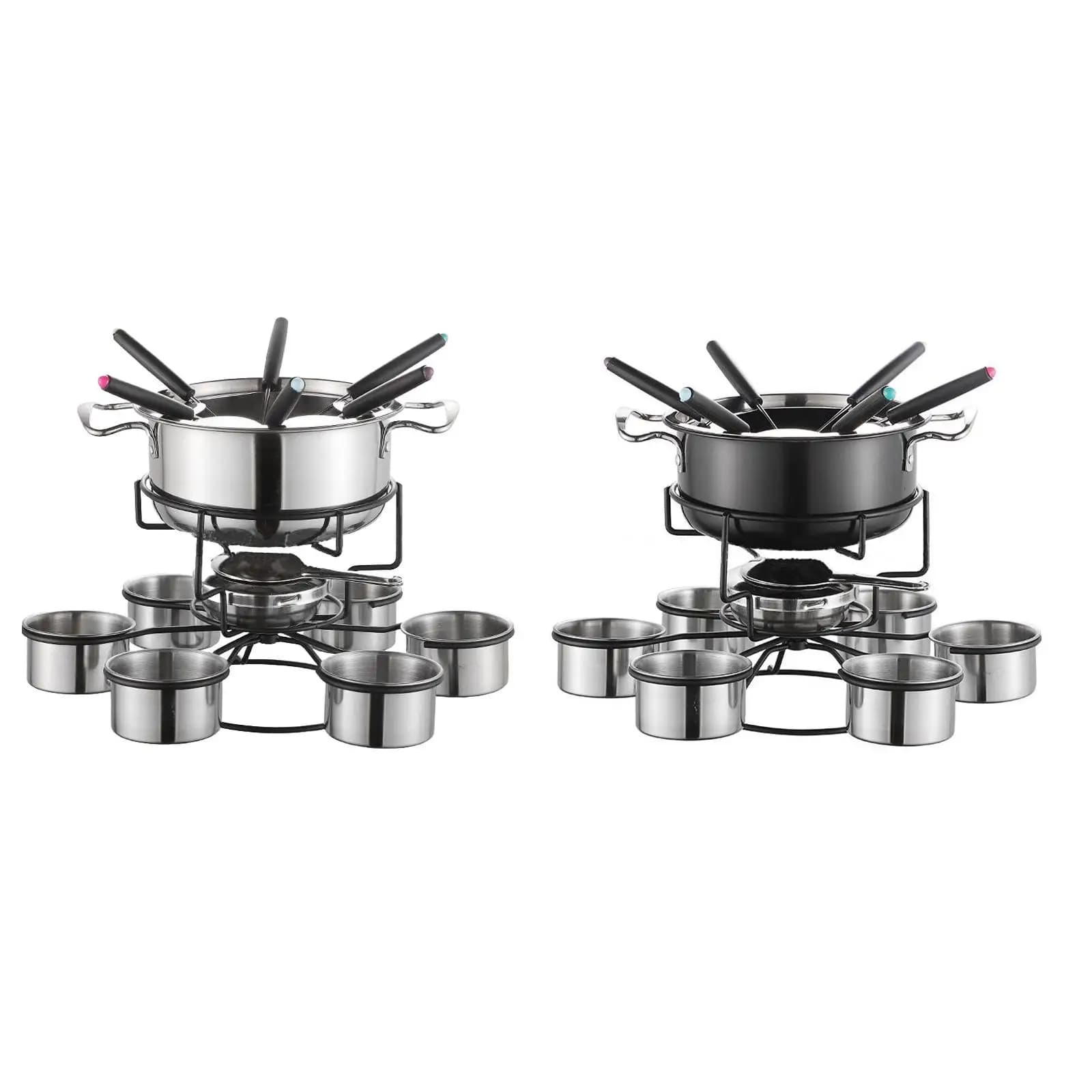 Set of pots for fondue kitchen stove thickened multifunction stable Melting Maker wedding house outside the birthday party Picnic Camping
