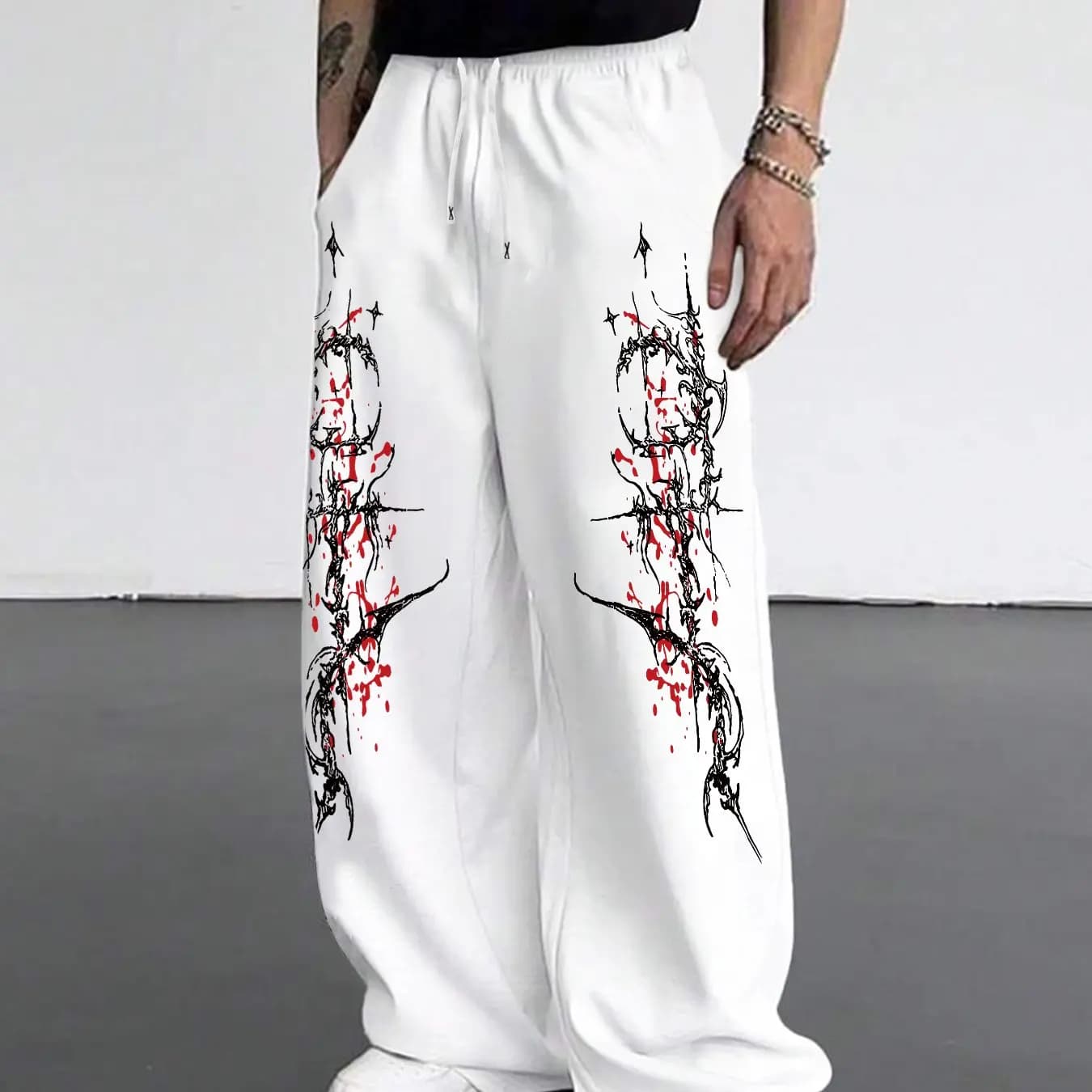 Pantaloni Estivi Unisex Nuovi di Moda Street Rock ad Asciugatura Rapida per Corsa Fitness Casual Oversize con Stampa 3D