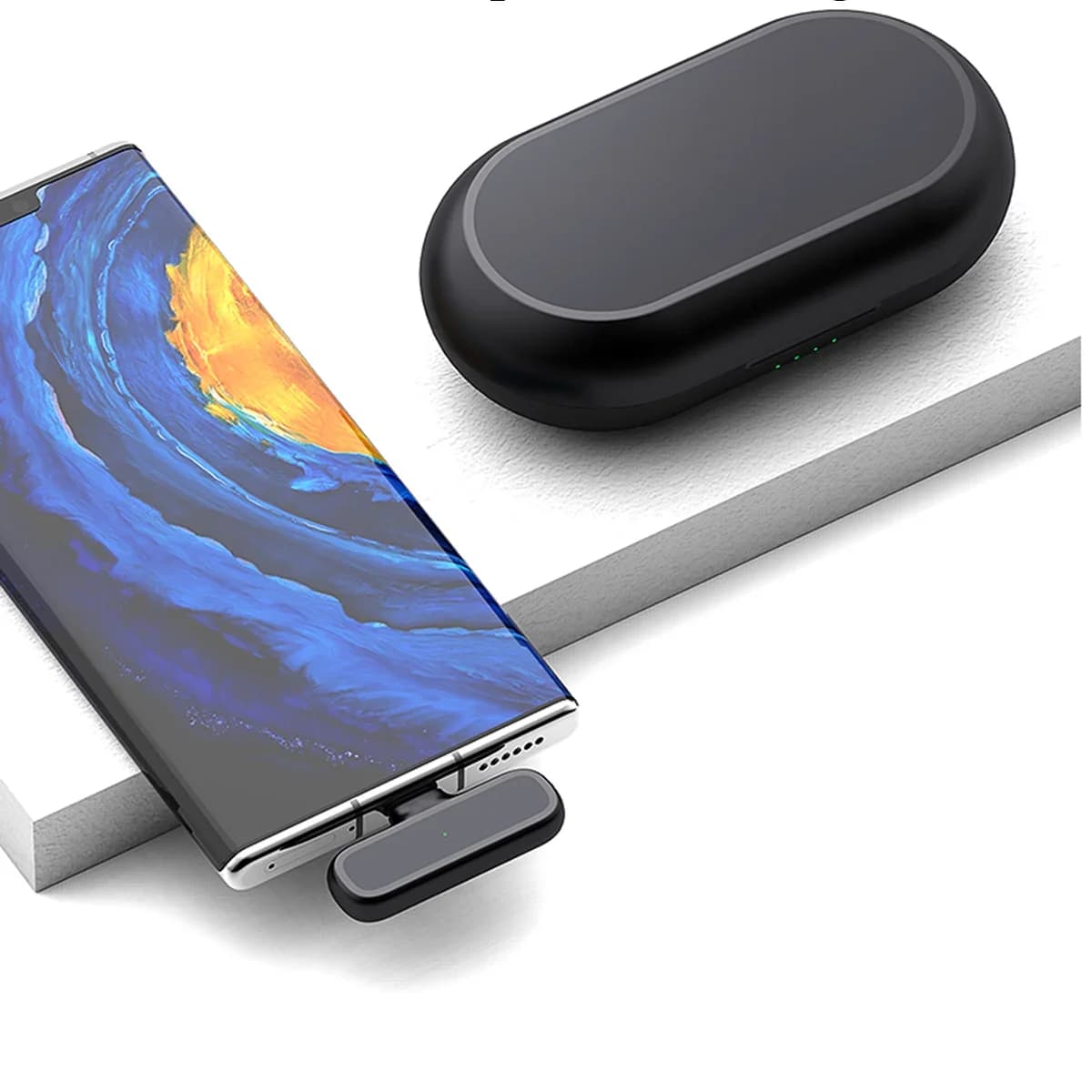 ELECTERMI K61 Microfono wireless digitale Microfono vivavoce da bavero per registrazione video karaoke Intervista Dispositivo di registrazione portatile