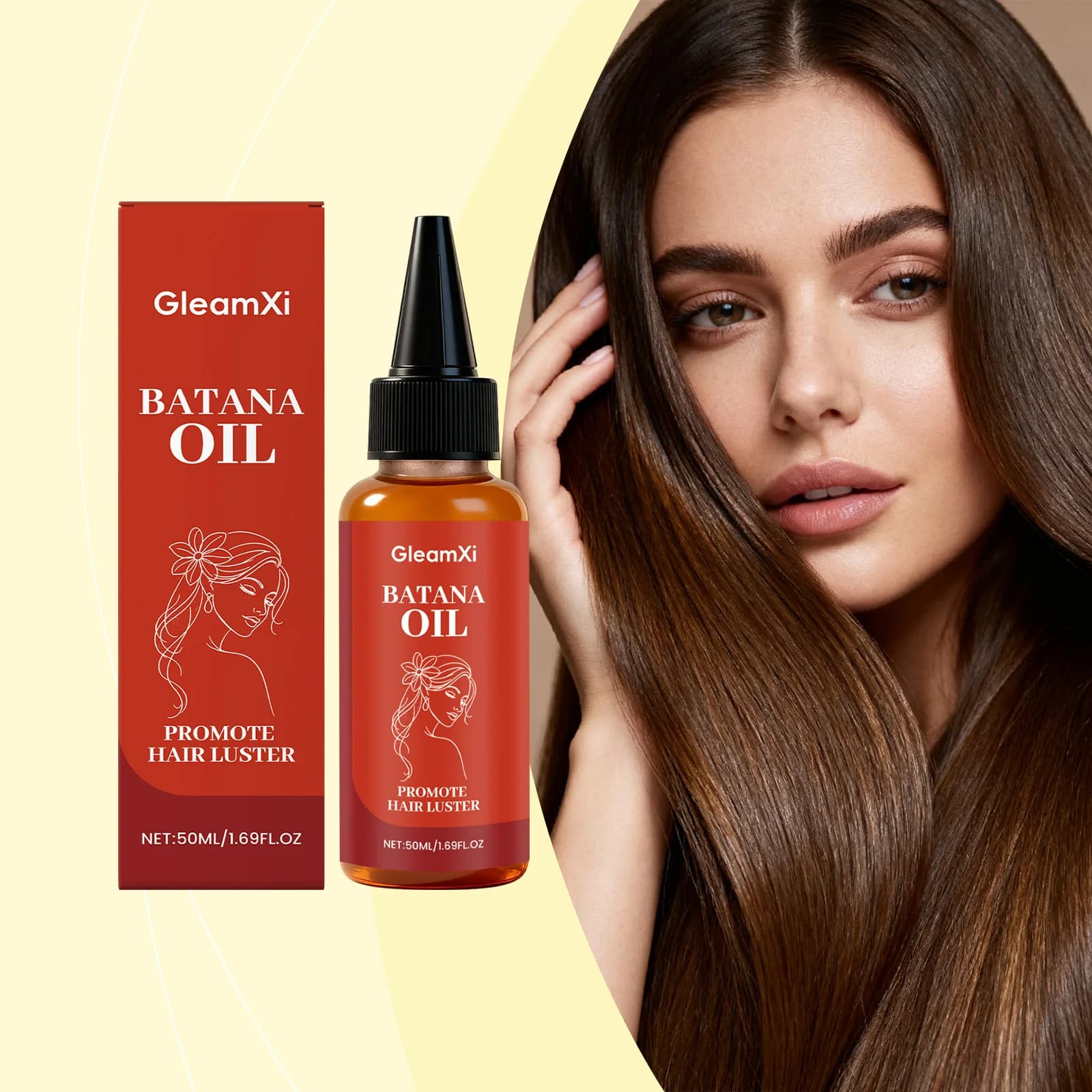 Olio Essenziale per Capelli Batana Anti-Caduta, Migliora la Secchezza, Ripara le Doppie Punte e il Crespo, Siero Nutriente Senza Risciacquo