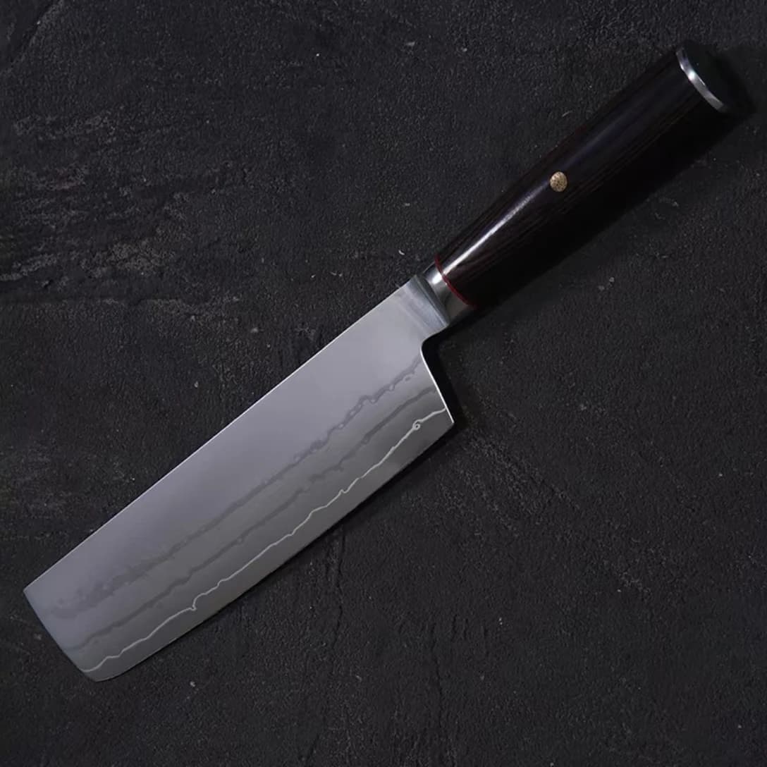 7 Inch Nakiri knife 9 layers coated steel 10Cr15Mov Wooden handle Chef slice vegetables Mannaia Meat Japanese kitchen knife