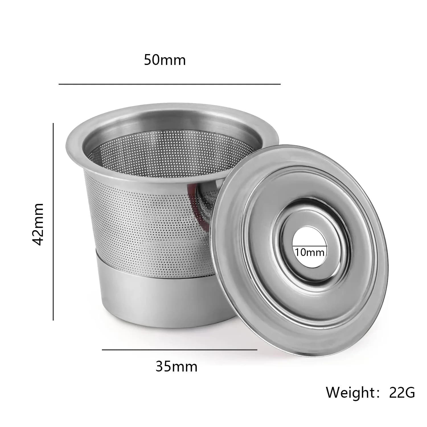 Stainless Steel K-Cup Capsule Coffee Case Reusable Coffee Capsules for Kuerig Coffee Maker