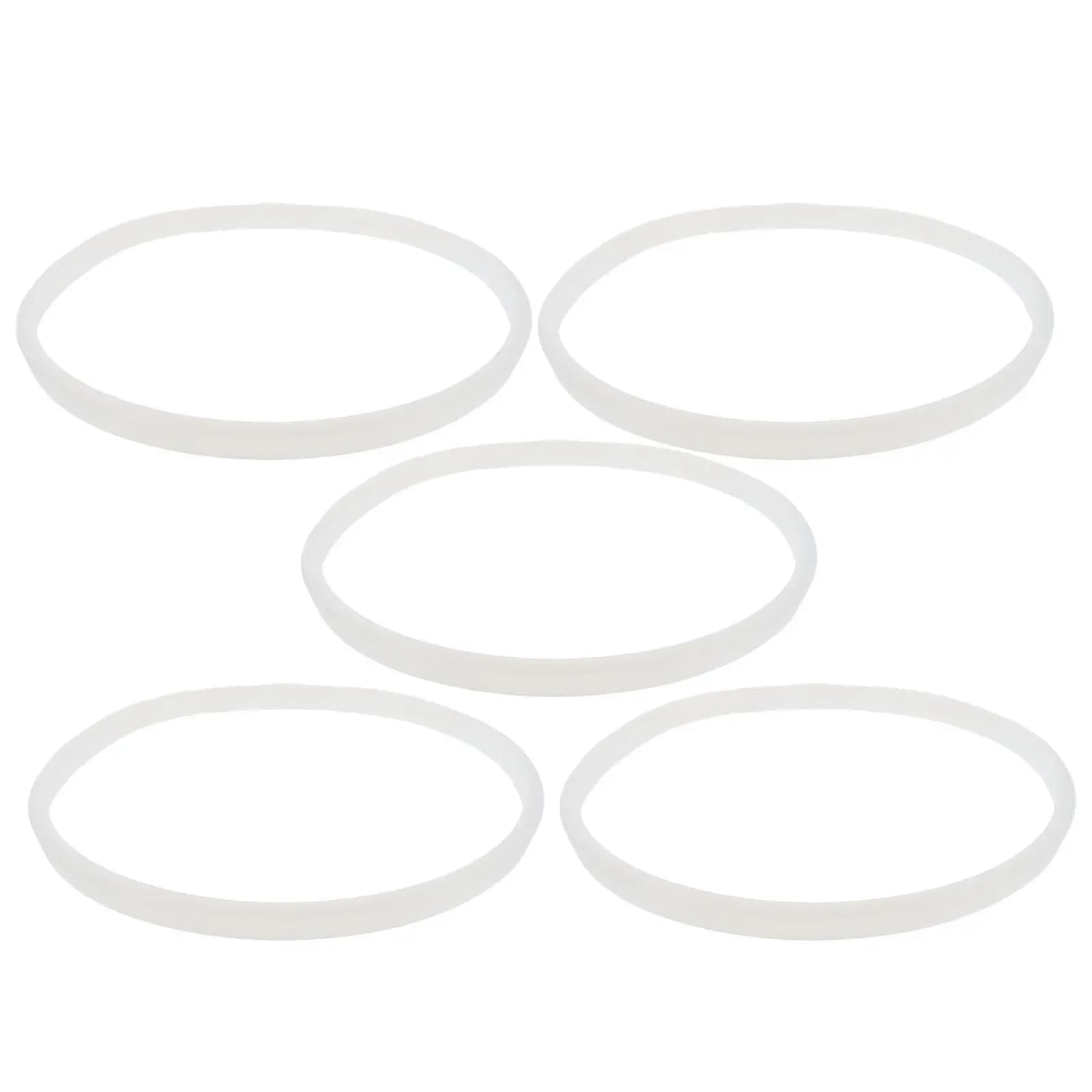 Set di 5 Guarnizioni in Silicone per Coperchi in Vetro, Anelli Sigillanti di Grado Alimentare, Ricambio Antigoccia per Coperchi di Pentole, Casseruole e Padelle, per Cucinare e Cuocere al Forno