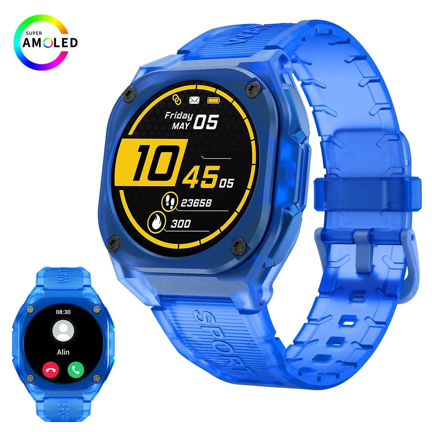 Smartwatch di Moda 2026, Touchscreen Completo, Risposta alle Chiamate, Controllo Musica/Quadranti Multipli/Calendario/Previsioni Meteo, Per iPhone e Android