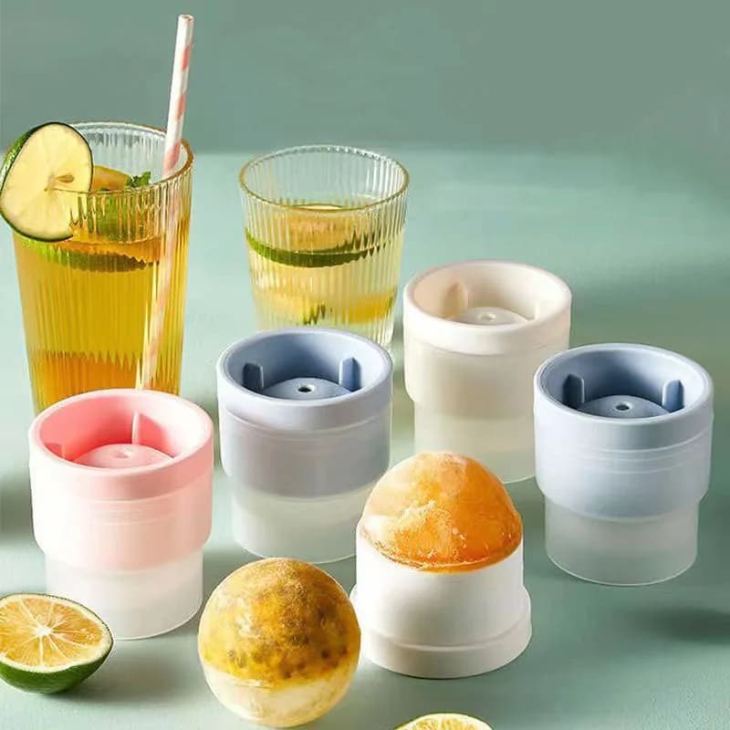 Stampo in Silicone per Cubetti di Ghiaccio Rotondi, Facile da Sformare, Accessorio da Cucina, Stampo per Ghiaccio Sferico di Grado Alimentare, Vassoio per Ghiaccio per Casa e Bar