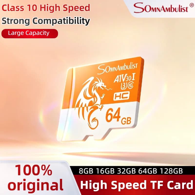 SomnAmbulist 64GB High Speed Mini TF Card Memory Card Class 10 U3 A1 for Drone Audio Surveillance Device 64GB TF Card Pro