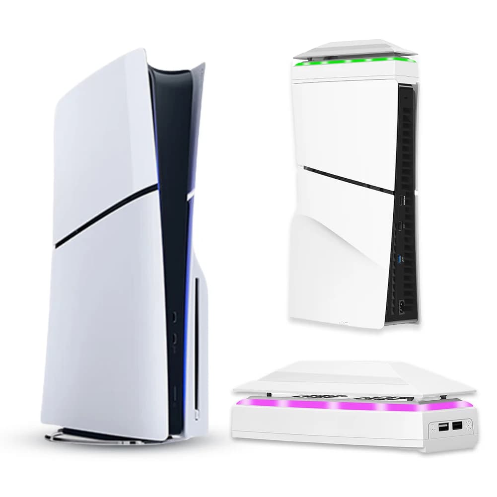 Ventole di Raffreddamento RGB Antipolvere per Console PS5 Slim, Radiatore Esterno per Playstation 5 Slim, Accessori per Videogiochi