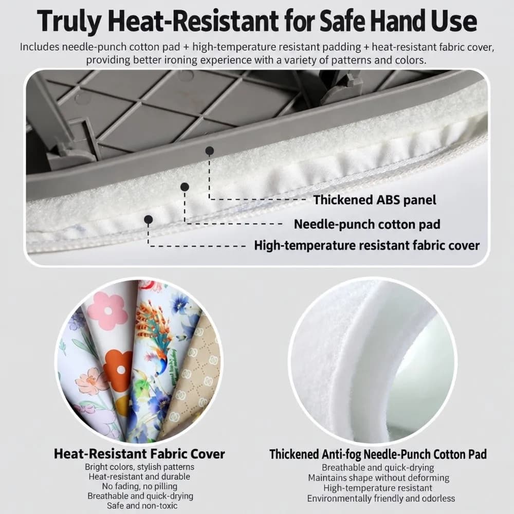 New Foldable Sleeve Ironing Board Heat Resistant ABS Mini Ironing Board Home Supplies Household Clothes Ironing Cover