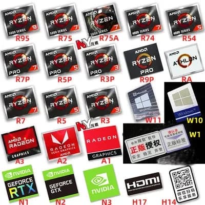 AMD Ryzen Adhesive Label for Laptop Tablet Tablet Computer Digital Camera Mobile DIY Decoration Custom