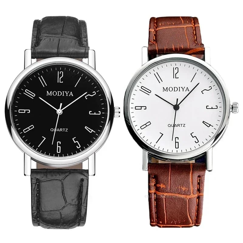 Men's Watch Wrist Watch Luxury Leather Strap Analog Watches Quartz Watch Men's Watch Simple Casual Ladies Watch