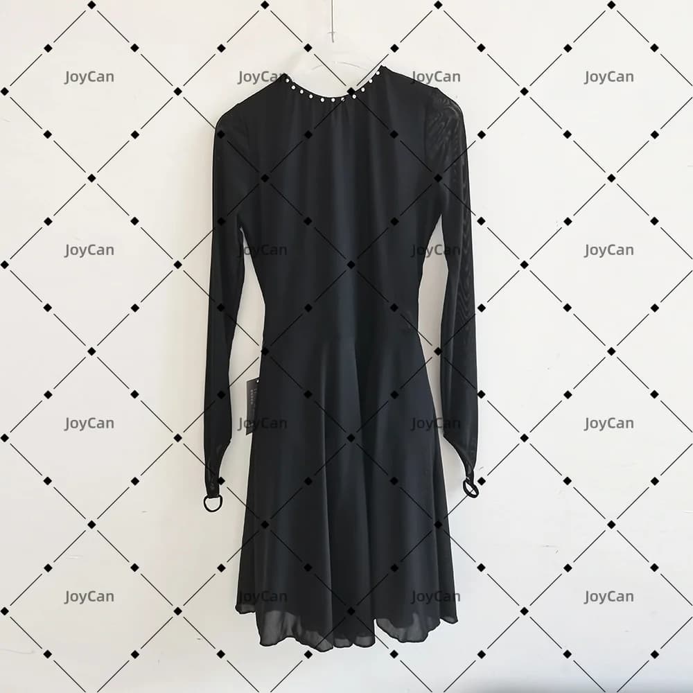 JoyCan Ice Figure Skating Dress Girls Black Spandex Stretchy Mesh Competition Dance Wear Customized JC1288