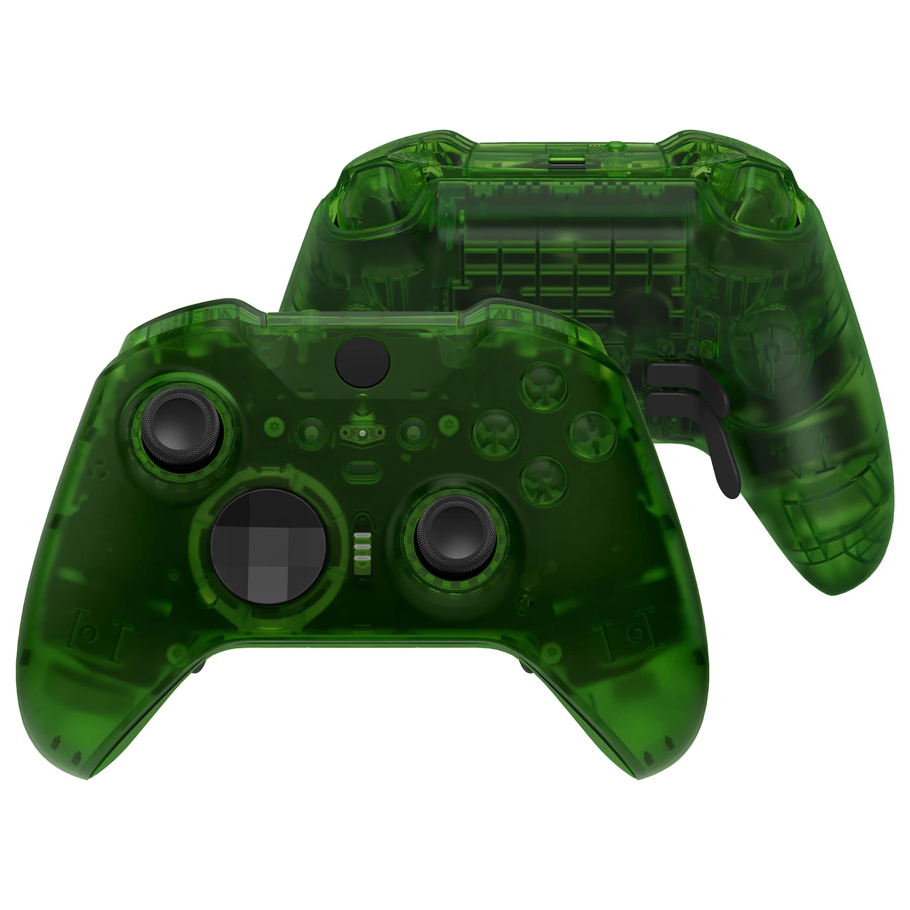 eXtremeRate Set completo di scocca e pulsanti di ricambio per controller Xbox One Elite Series 2 (modello 1797) - Verde trasparente