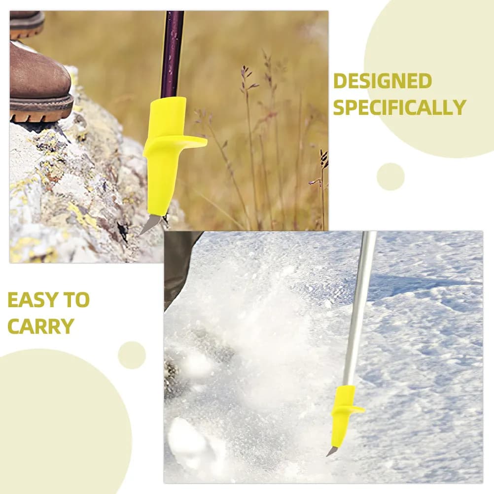 4 Pieces Protected for Tungsten Steel Trekking Sticks, Compact, Lightweight, Hiking Sticks, Stroller Sticks, Stamping Accessories