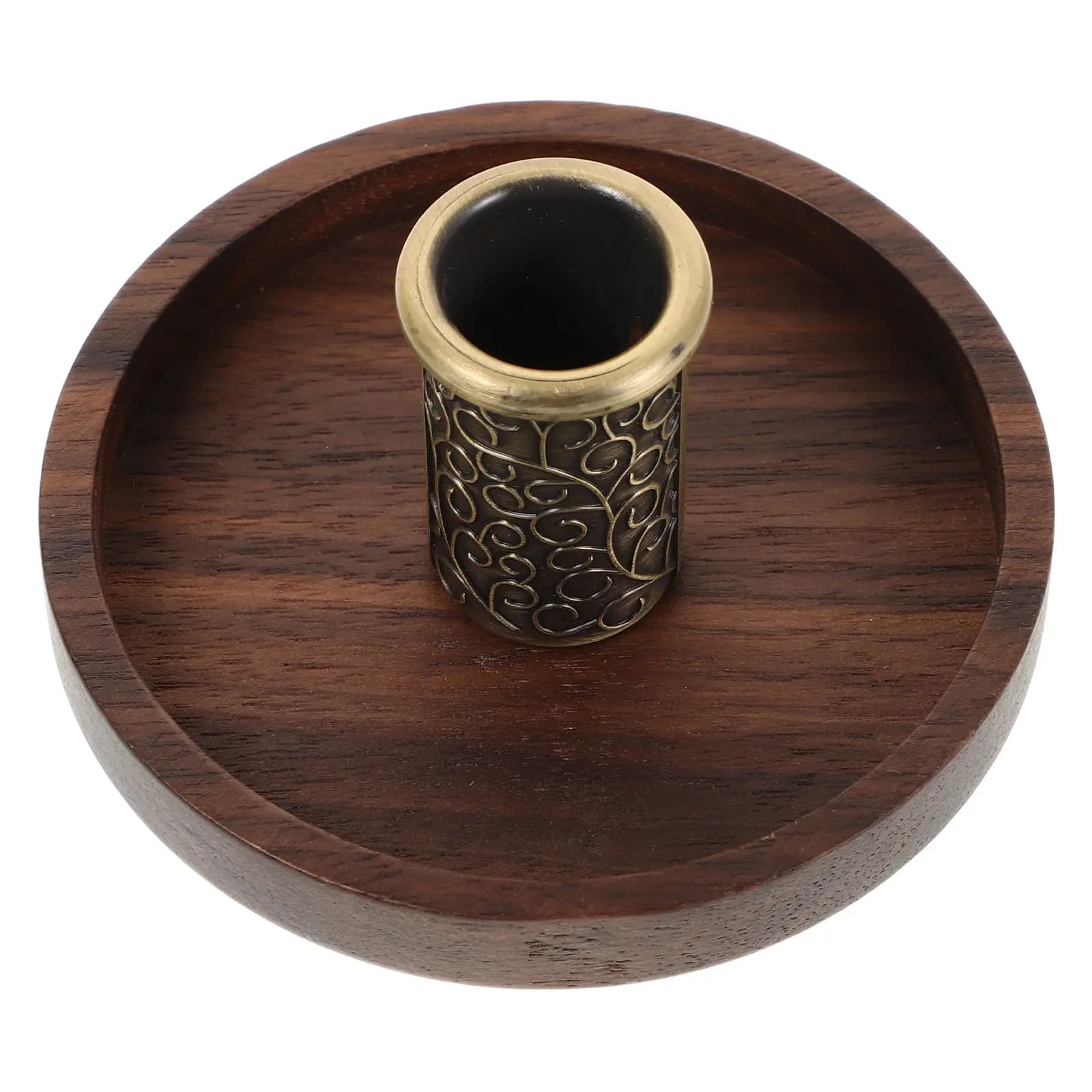 Supporto Compatto in Legno per Bastoncini di Moxa con Vassoio Raccogli-Ceneri per Terapia di Moxibustione, Coni di Incenso e Bastoncini Smudge, Portatile