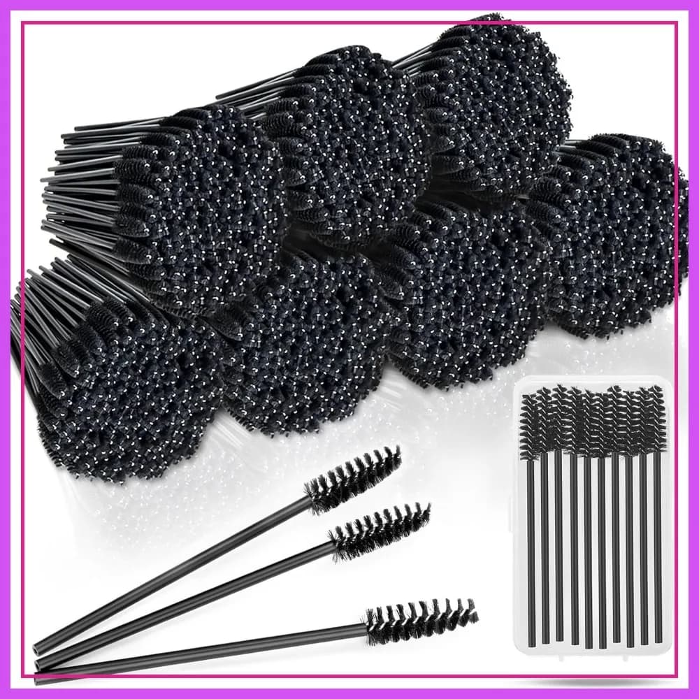 600 Pezzi di Spazzolini Monouso per Mascara con Contenitore, Spoolie per Extension Ciglia e Sopracciglia