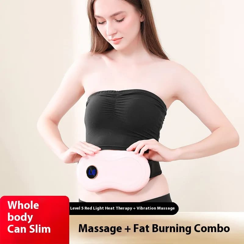 Lazy Weight Loss Shaking Machine & Heating Massage Belt, Abdominal Massager, Body Shaping Vibration Plate Fitness Equipment
