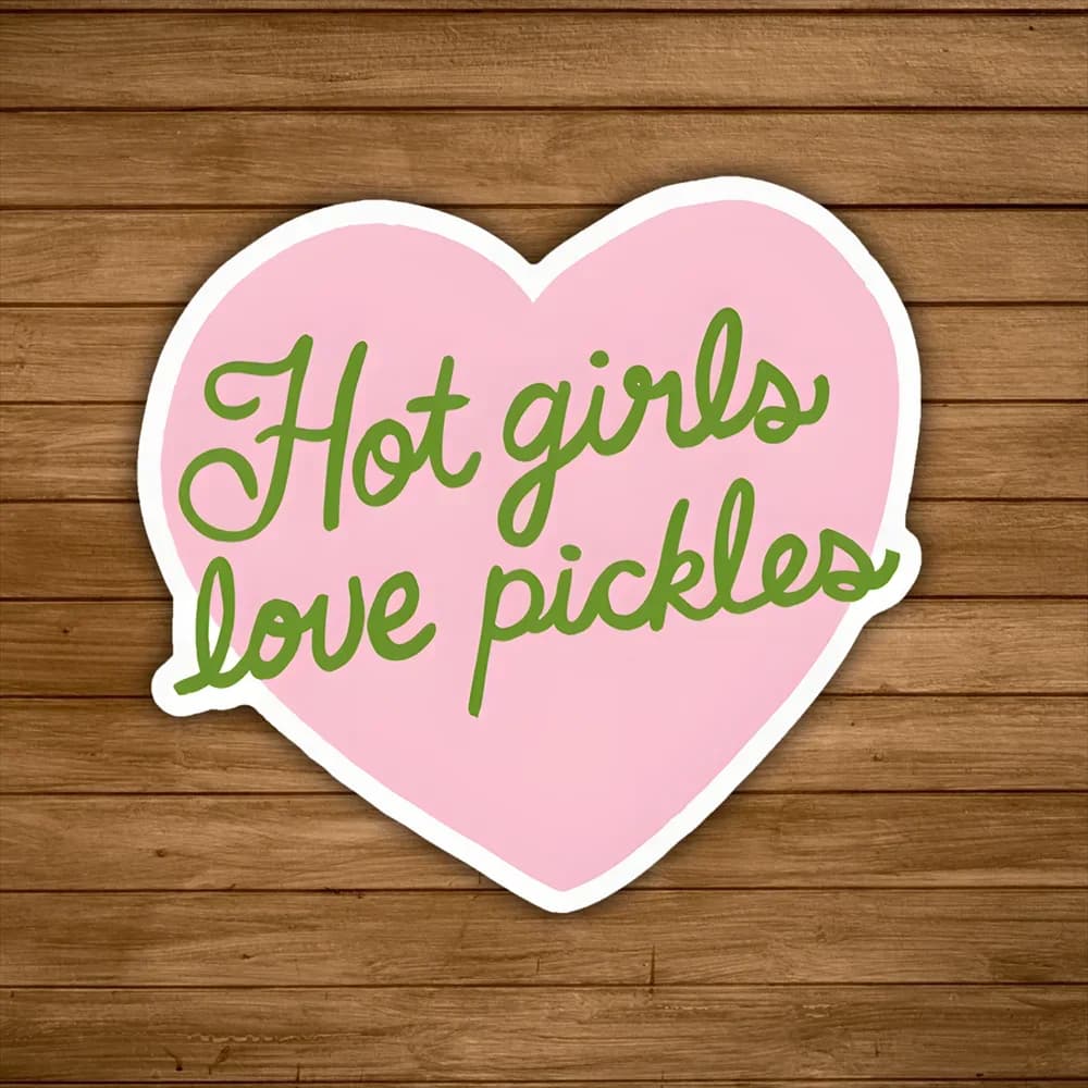 10 PCS Hot Girls Love Pickles Cute Vinyl Sticker Water Bottles Laptops Personal Items For Pickle Lovers Appreciate Quirky Humor