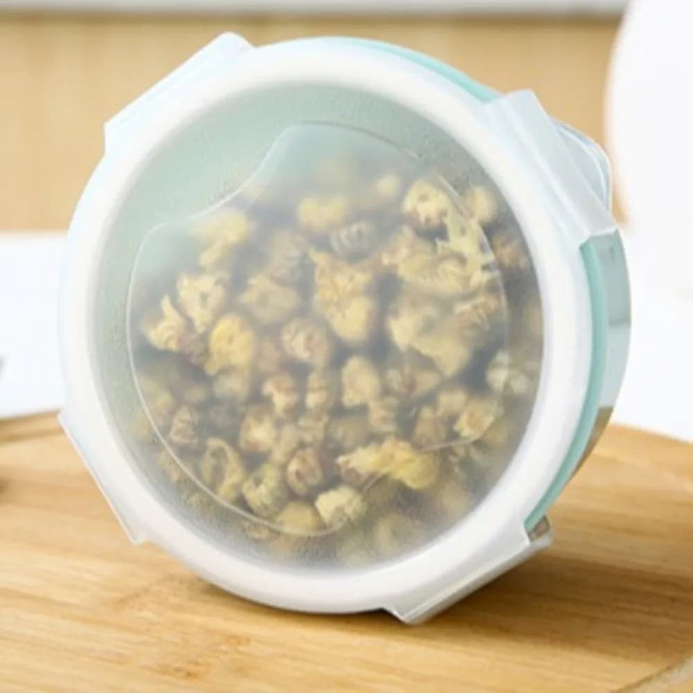 5PCS Fresh Plastic Food Storage Containers Round Shape Airtight Snap-Lock Lunch Boxes Refrigerator Food Boxes For Refrigerator