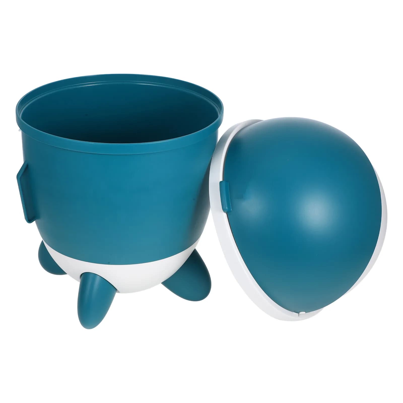 Cestino per Rifiuti a Forma di Razzo, Grande, in Plastica con Coperchio, per Scrivania, Camera da Letto, Ufficio, Cucina, Bagno