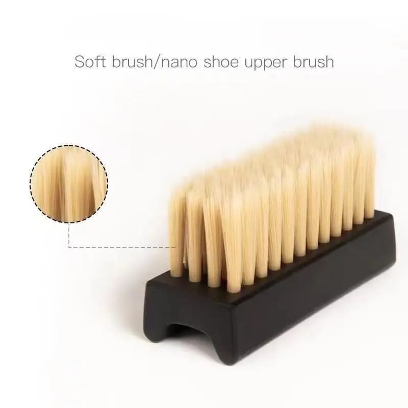 Nuovo set di 1 paio di spazzole per scarpe in nylon, con setole morbide e rigide adatte per una pulizia profonda, un strumento durevole per la cura delle scarpe per uso domestico.