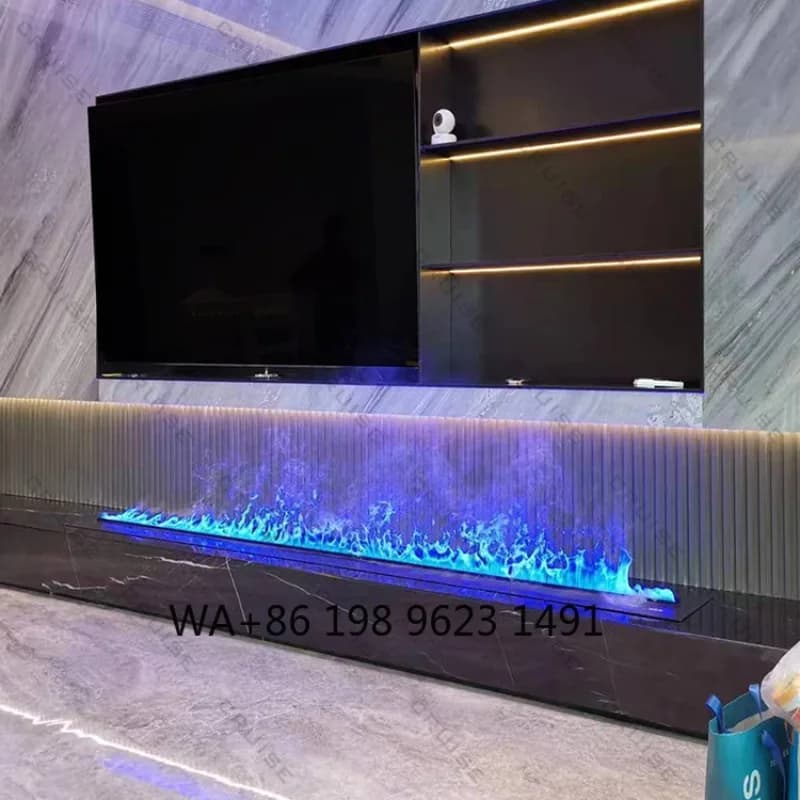 Camino a Vapore 3D con Luce LED e Telecomando, Fiamma RGB Multicolore per Decorazione d'Interni, Casa, Hotel, Matrimoni