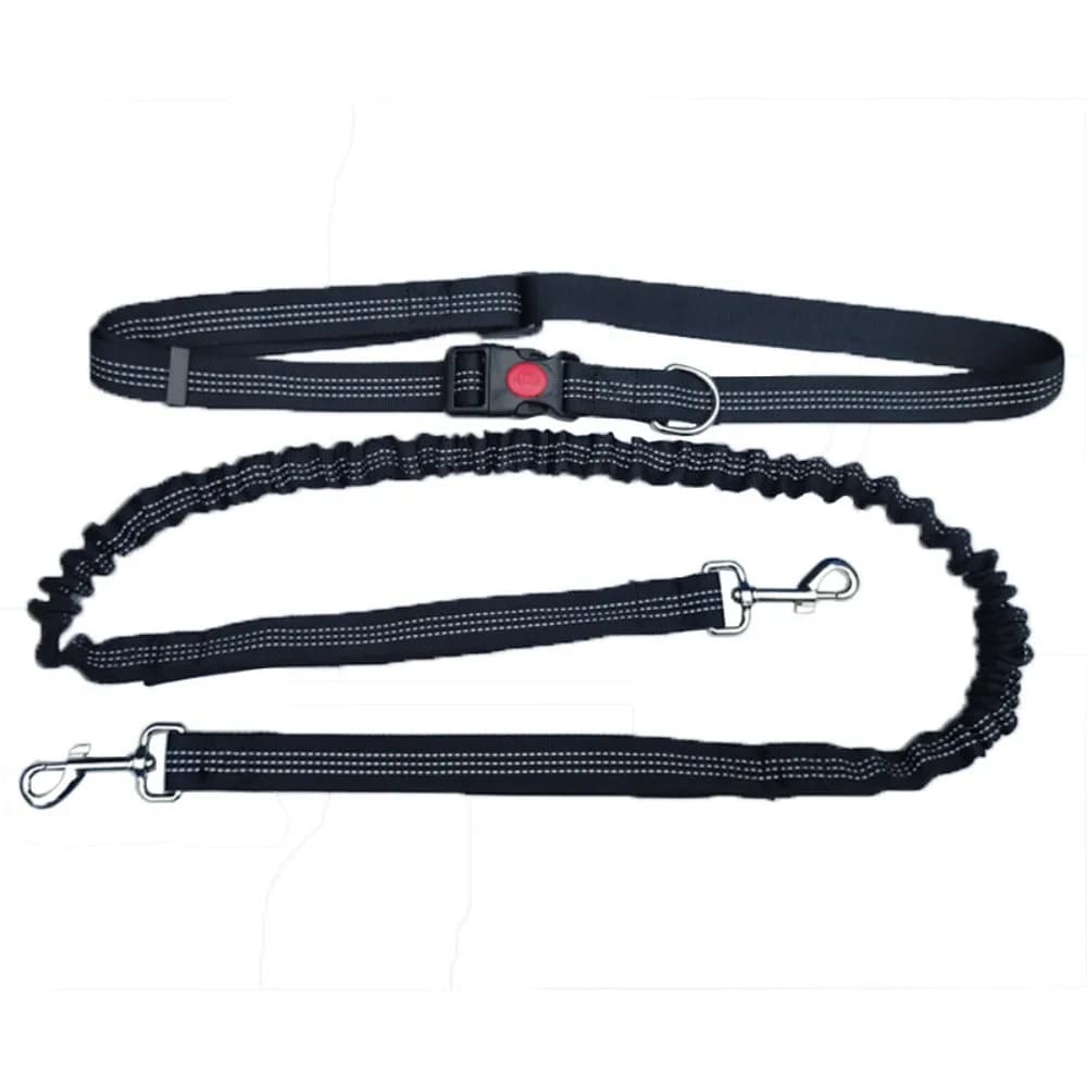 Dog Accessories Double Stretch Pet Walking Leash Reflective Elastic Running Dog Leash Waist Belt Hand Free Dog Leash Pet Walking