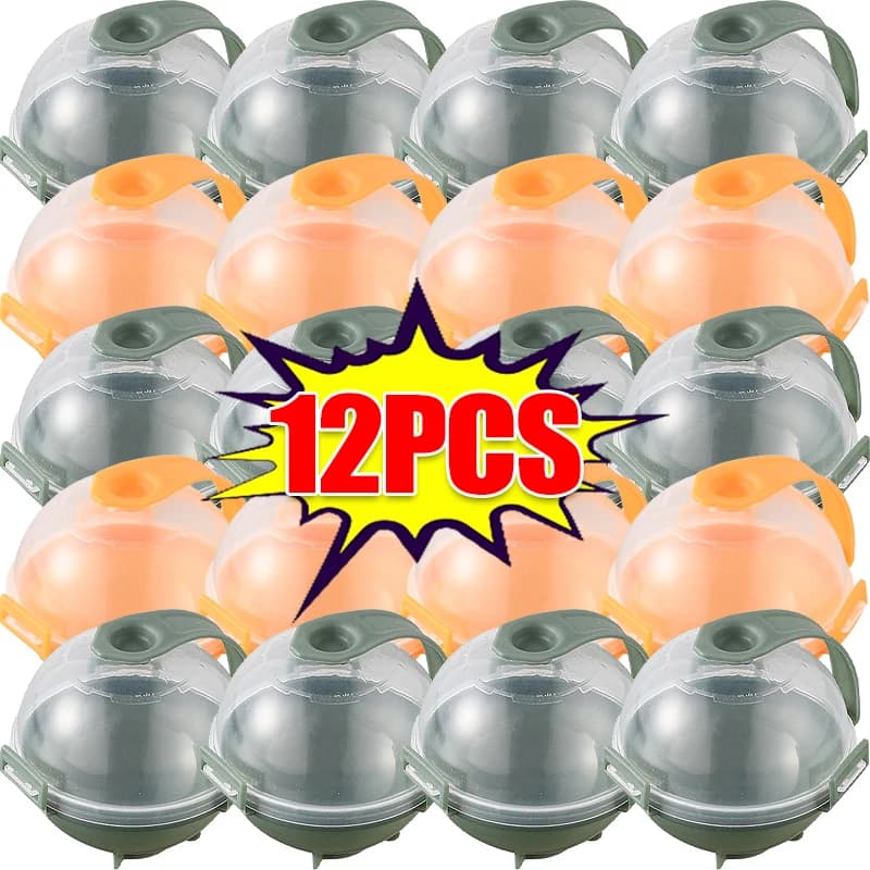1/12x Macchina per il ghiaccio rotonda Stampo per palline di ghiaccio Riutilizzabile in plastica Frigorifero Sferico Stampi fai da te Utensili da cucina Stampo per hockey a congelamento rapido