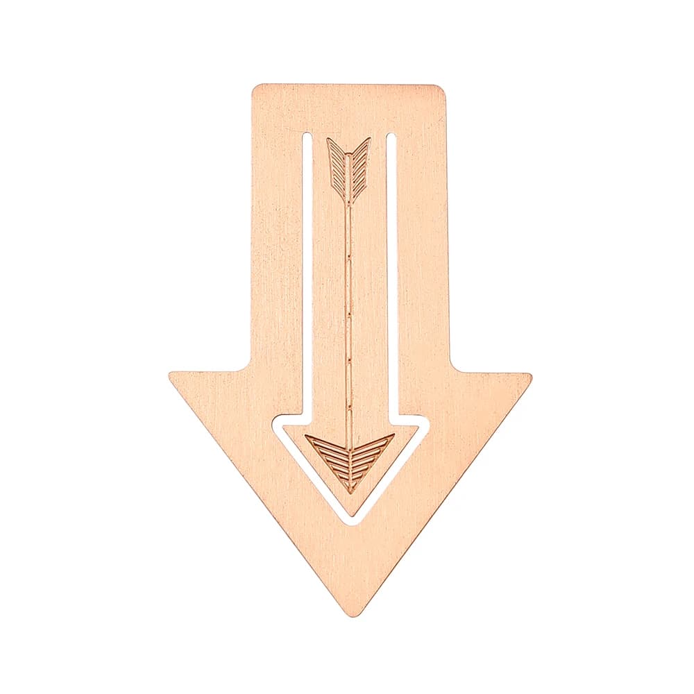 Segnalibro con frecce Creative segnalibro con pennarello per pagine in metallo oro rosa per gli amanti della lettura forniture di cancelleria per la scuola degli studenti
