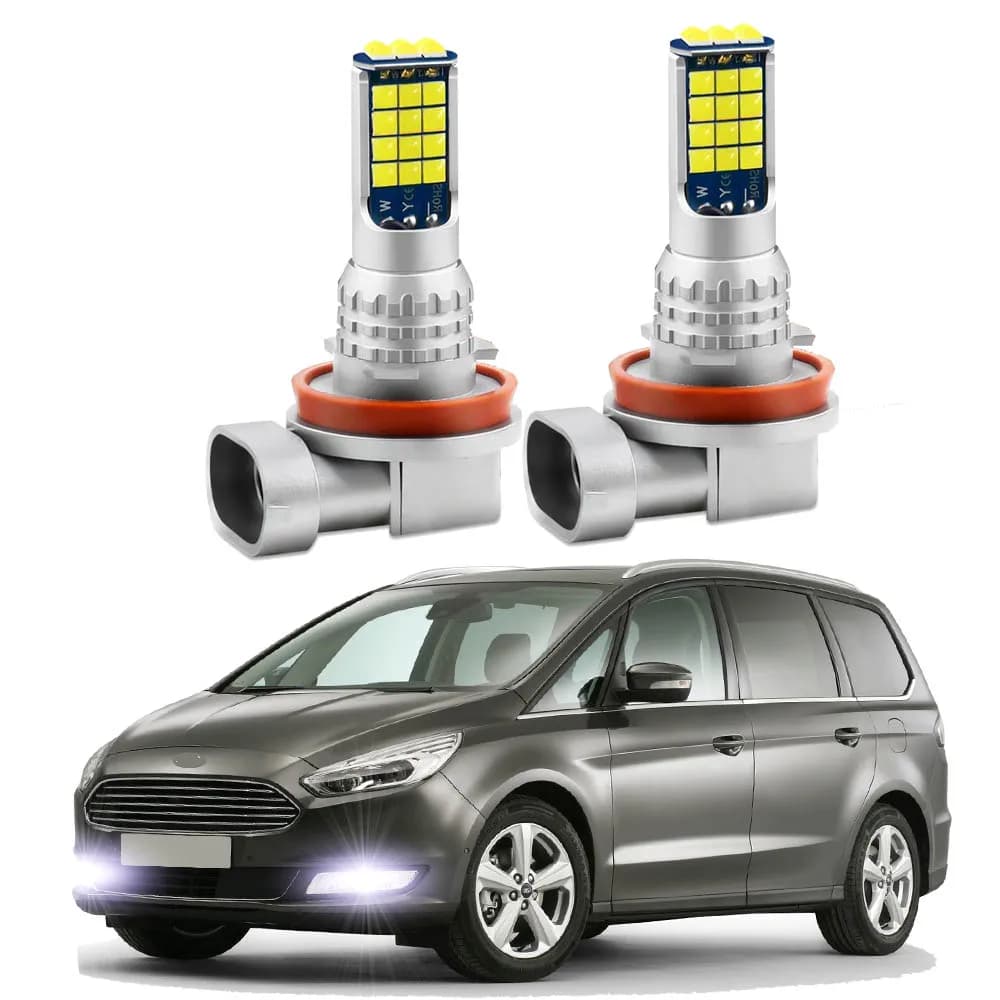 2Pcs For Ford Galaxy MK3 2015-2023 LED Fog Lamp Bulbs Front Fog Light Canbus White
