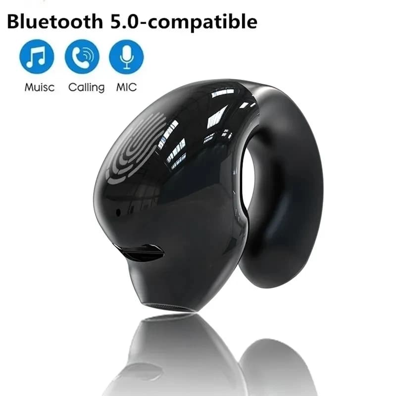 Cuffie intrauricolari singole con clip TWS Bluetooth 5.3 Auricolari wireless con microfono Cuffie vivavoce sportive per Iphone Samsung