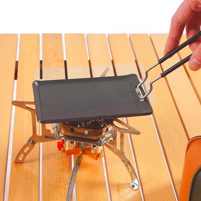 Outdoor Mini Portable Grill Pan Camping Frying Pan BBQ Baking Dishes Pans Camping Cookware Barbecue Tools Camping Accessories
