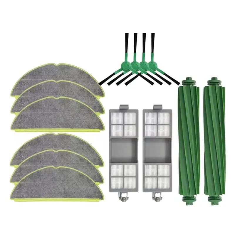 【NUOVISSIMO】Spazzola principale, spazzola laterale, filtro, panno per la pulizia, 14 pezzi per Irobot Roomba 205 Combo/205 Vac, pezzi di ricambio per robot aspirapolvere