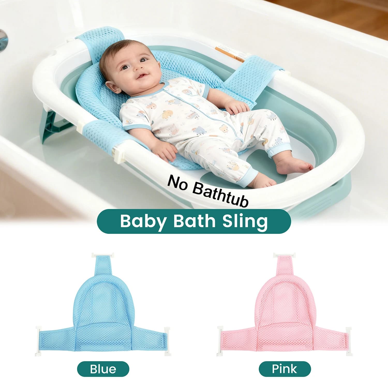 Supporto per il bagnetto per bambini Tappetino in rete per sedile per vasca da bagno per neonato Tappetino per vasca per bambini antiscivolo Tappetino per cuscino per sedile per vasca da bagno galleggiante (senza vasca da bagno)