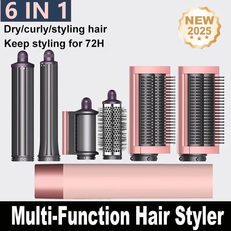 6 IN 1 Hair Styler 110V Set asciugacapelli agli ioni negativi Multi Hair Styler Spazzola professionale per arricciare il regalo per le donne
