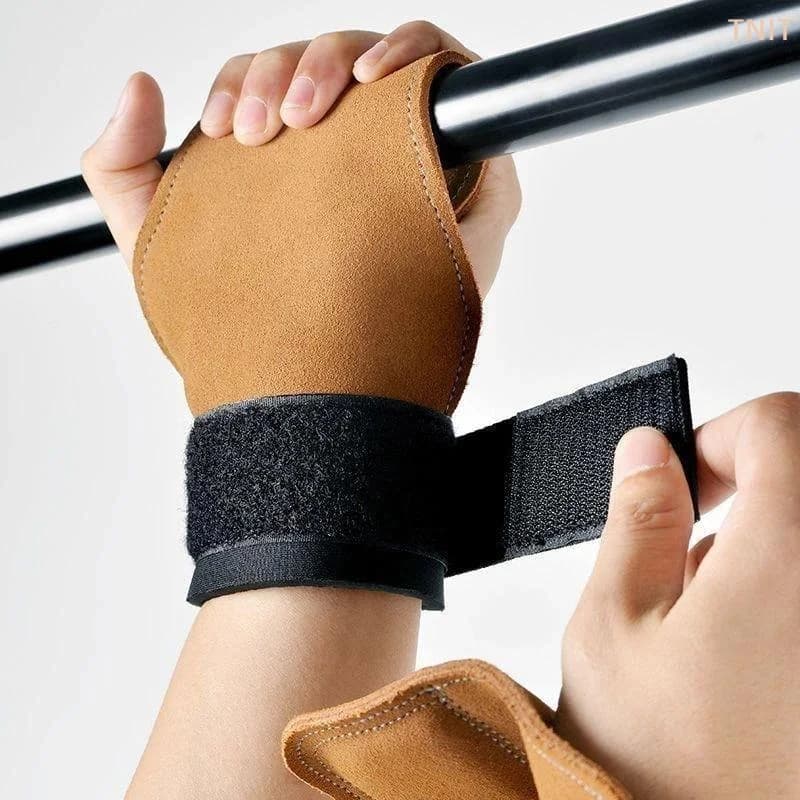 [J] Gym Grips Gloves Weightlifting Fitness Pull Up Crossfit Workout Equipment Anti-Slip Wear-Resistance Palm Protection