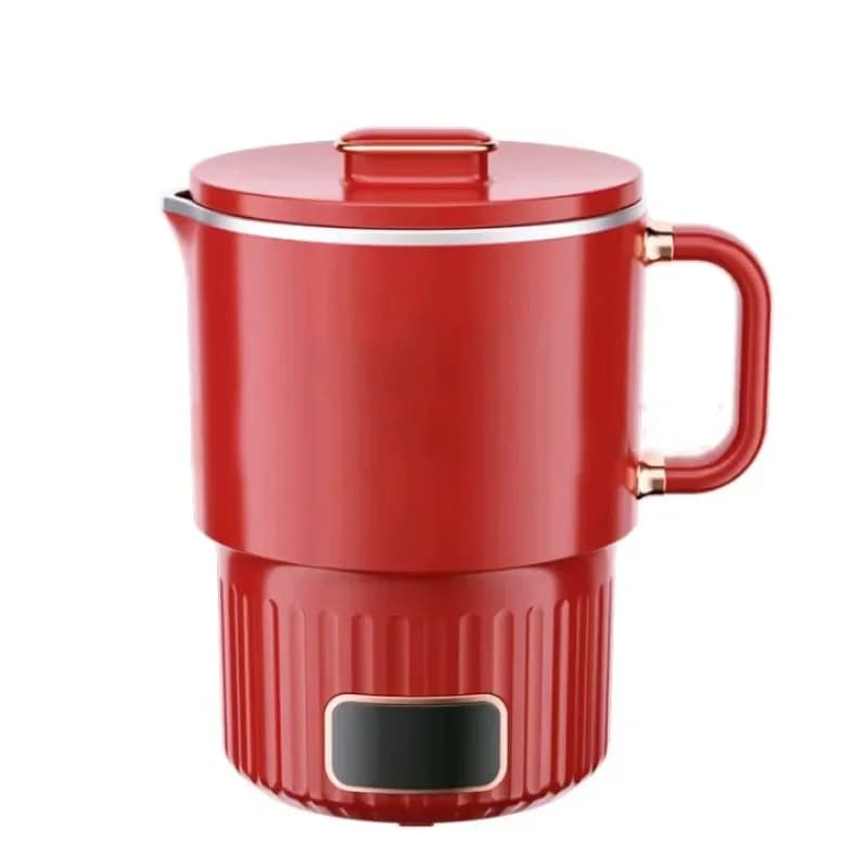 Portable kettle with integrated electrical heating folding insulation