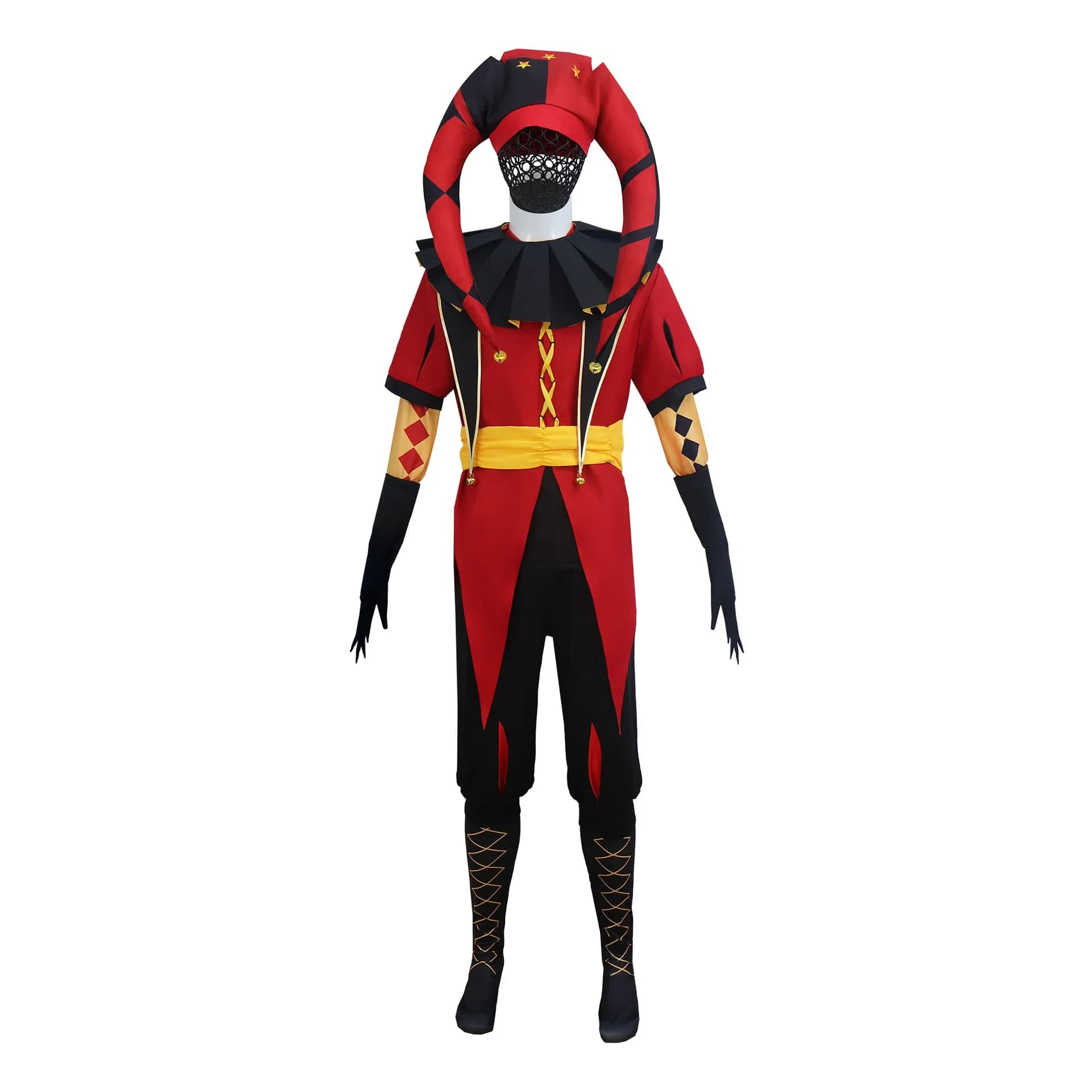 Classic Retro Pierrot Clown Costume Weird Circus Style Full Set Halloween Carnival Performance Cosplay Clothes