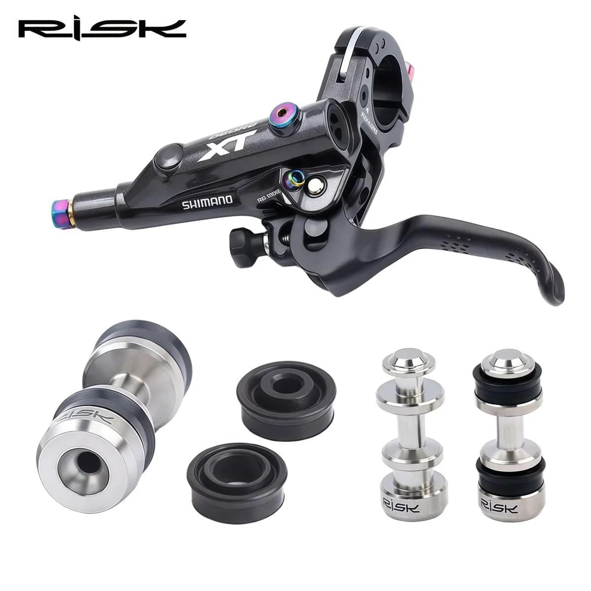 RISK RT126 Titanium Brake Lever Piston Repair Kit For SHIIMANO XT M785 M8000 & SLX M7000 Disc Brake – Piston Rod With Seals