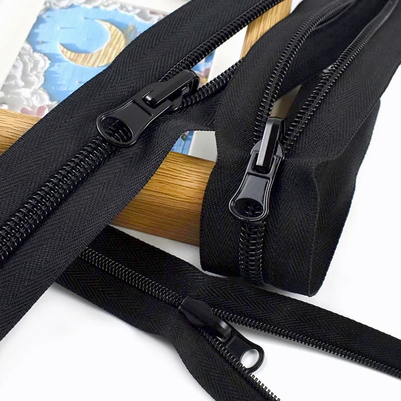 5/10M Meetee 3 # 5 # 8 # Cerniera a doppio cursore in nylon per tende e giacche, kit di riparazione fai da te, accessori per cucito