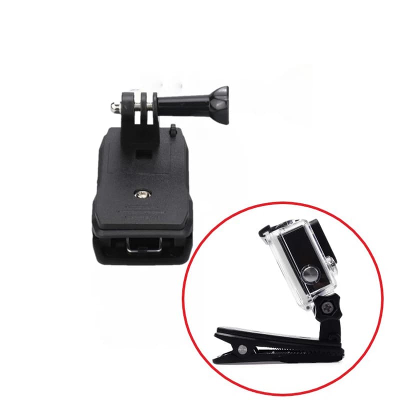 1Pcs 360° Rotary Hat Belt Backpack Clip Camera Accessories Clamp Mount For 13 12 10 9 8 7 Insta360 X3X4 SJCAM