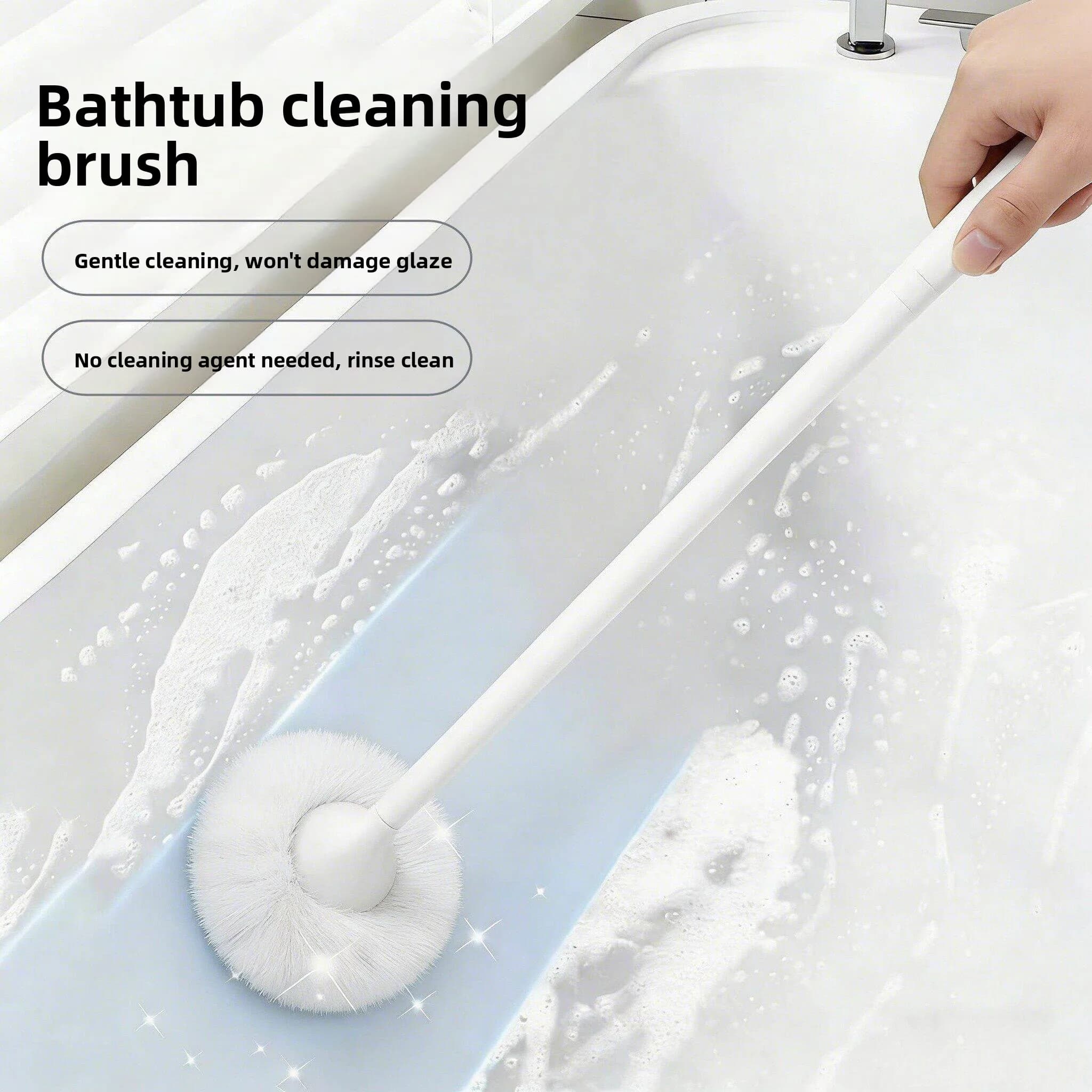 Spazzola per la pulizia del bagno Cloud Cleaning Brush, spazzola per WC e vasca da bagno, spazzola per pavimenti a setole morbide, strumento per la pulizia del WC, uso speciale per il bagno