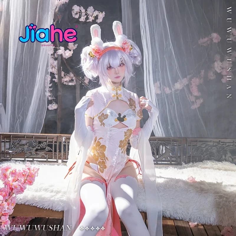Costume Cosplay Laffey Anime Azur Lane, Chinese Style Cheongsam Dress for New Year, Sexy Uniforms for Halloween Party