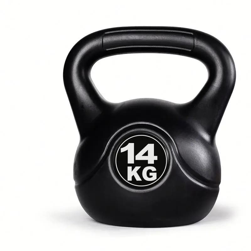 Fitness and strength equipment in the gym: Kettlebell competition in painted concrete - Sales promotion