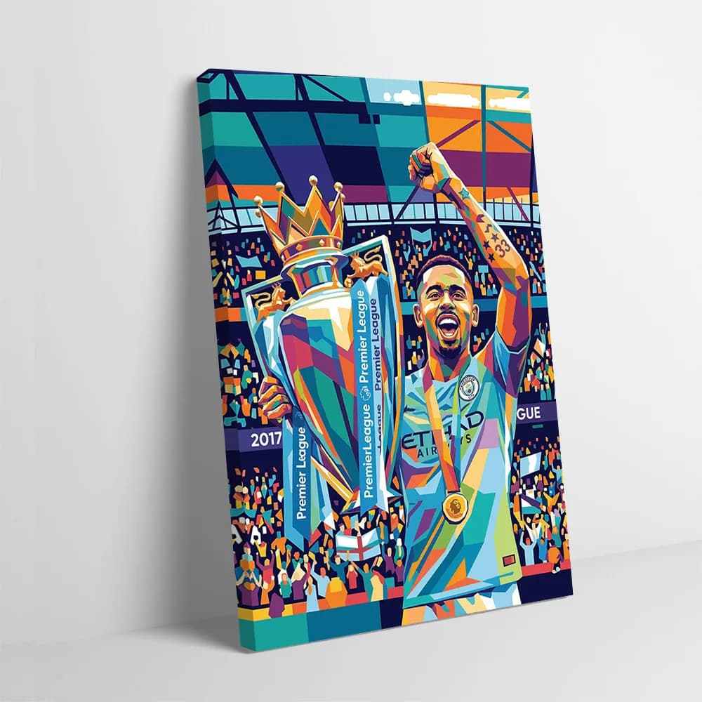 Premier League Trophy Poster, Custom Printing on Wall Panels, Bathroom Decoration