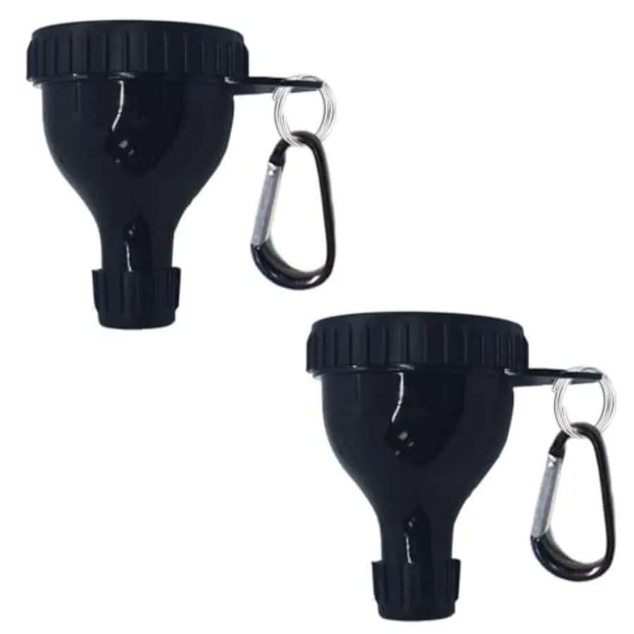 Set di 2 Contenitori per Proteine in Polvere da Viaggio - Mini Funne con Portachiavi, Bottiglia per Acqua Funne per Shaker