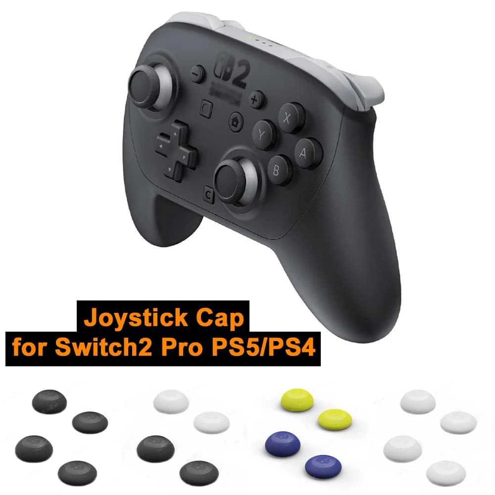 4PCS Joystick Cap per Switch 2 Pro Controller per PS5 PS4 Controller Thumb Grip Copertura del pulsante antiscivolo Gamepad Accessori da gioco