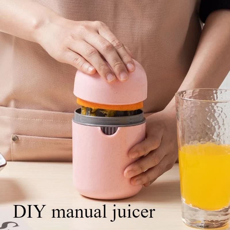 Mini Spremiagrumi Manuale Fai-da-te per Frutta, Agrumi, Arance, Limoni, Lime, con Coperchio e Pressa Rotante Antiscivolo, per Cucina