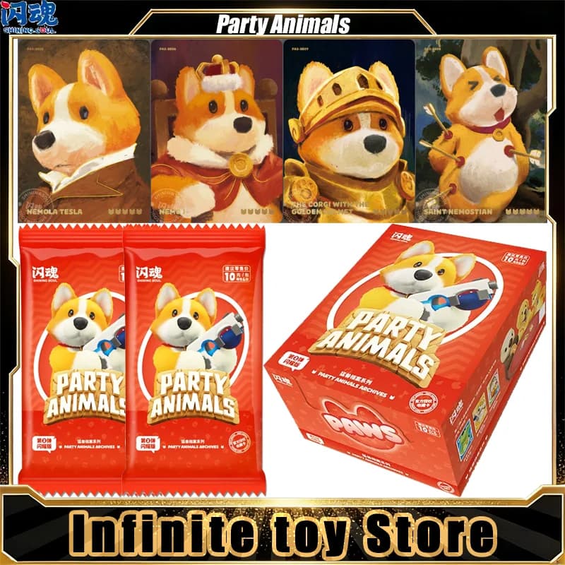 SHINING SOUL Party Animals Card Vol.2 Genuine Anime Trading Cards Mystery Box Set Board Game Holiday Toys Birthday Gifts