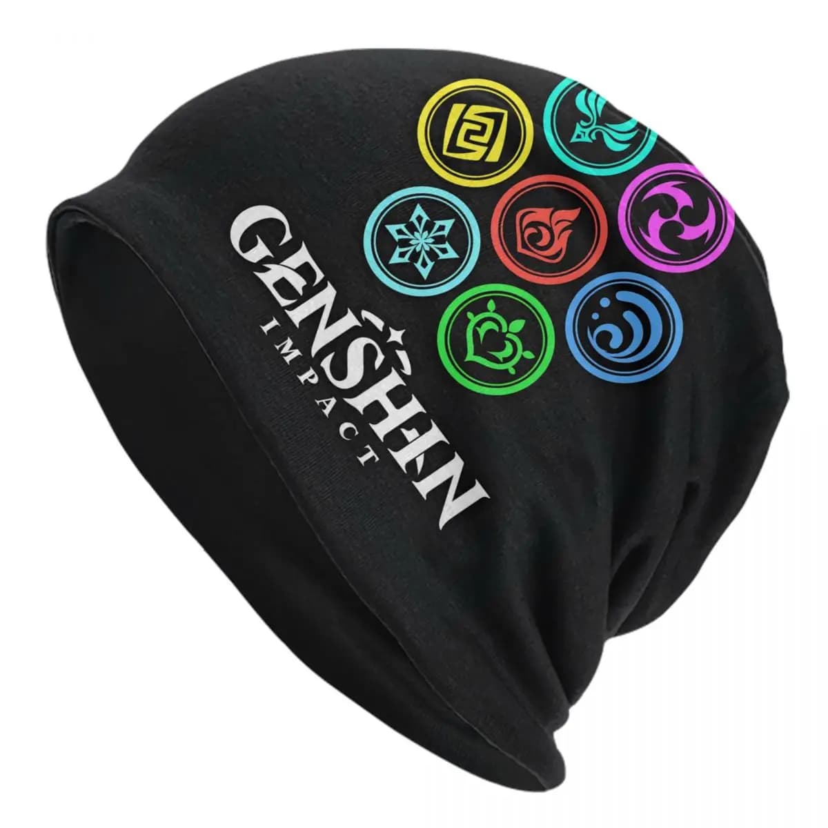 Bonnet Knitting Hats Street Genshin Impact Elements Art Anemo Geo Pyro Hydro Beanie Cap Ski Cryo Electro Dendro Beanies Caps For